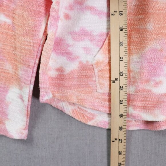 Southern Spirit Hoodie Sweatshirt Women S Coral Pink Tie Dye Terry Pullover New - Picture 7 of 10